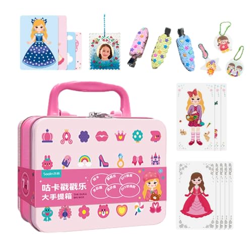 Poking Art Toys,Dot It Sticker Art - Prinzessin Dress Up Toys Poking Art Kits | Kreative Prinzessinnen-Aufkleber, lustiges Set für Geburtstage, Kinder ab 3 Jahren, Türen, Mädchen, Rucksäcke, besondere