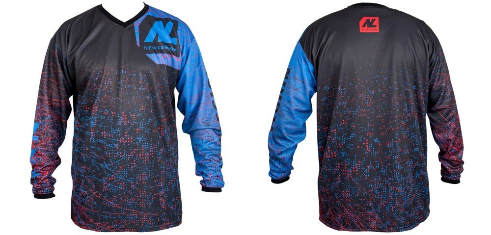 New Legion ultimate Pro Paintball Jersey - dash red/blue - XL/XXL