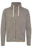 Solid SDLuki Herren Sweatjacke Fleecejacke Sweatshirtjacke mit Stehkragen Kordel Kängurutasche Regular fit, Größe:M, Farbe:Grey Melange (8236)