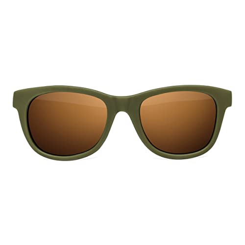 SIROKO Originals Surf Landhausplatz Sonnenbrille Militärgrün Herren, Armeegrün/Braun, Einheitsgröße