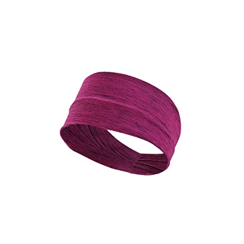 HJBFVXV Sport-Stirnbänder Sport Elastische Stirnbänder Yoga Frauen Stirnbänder Kopfschmuck Headwrap Turban Headwear Solid Color Stirnband(Dark red)