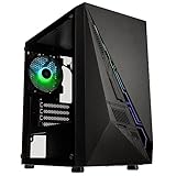 Kolink Inspire K2 Plus PC-Gehäuse, ARGB-Beleuchtung, ARGB 120mm Lüfter, GPU bis zu 300mm, Stahl, Micro-ATX, Schwarz