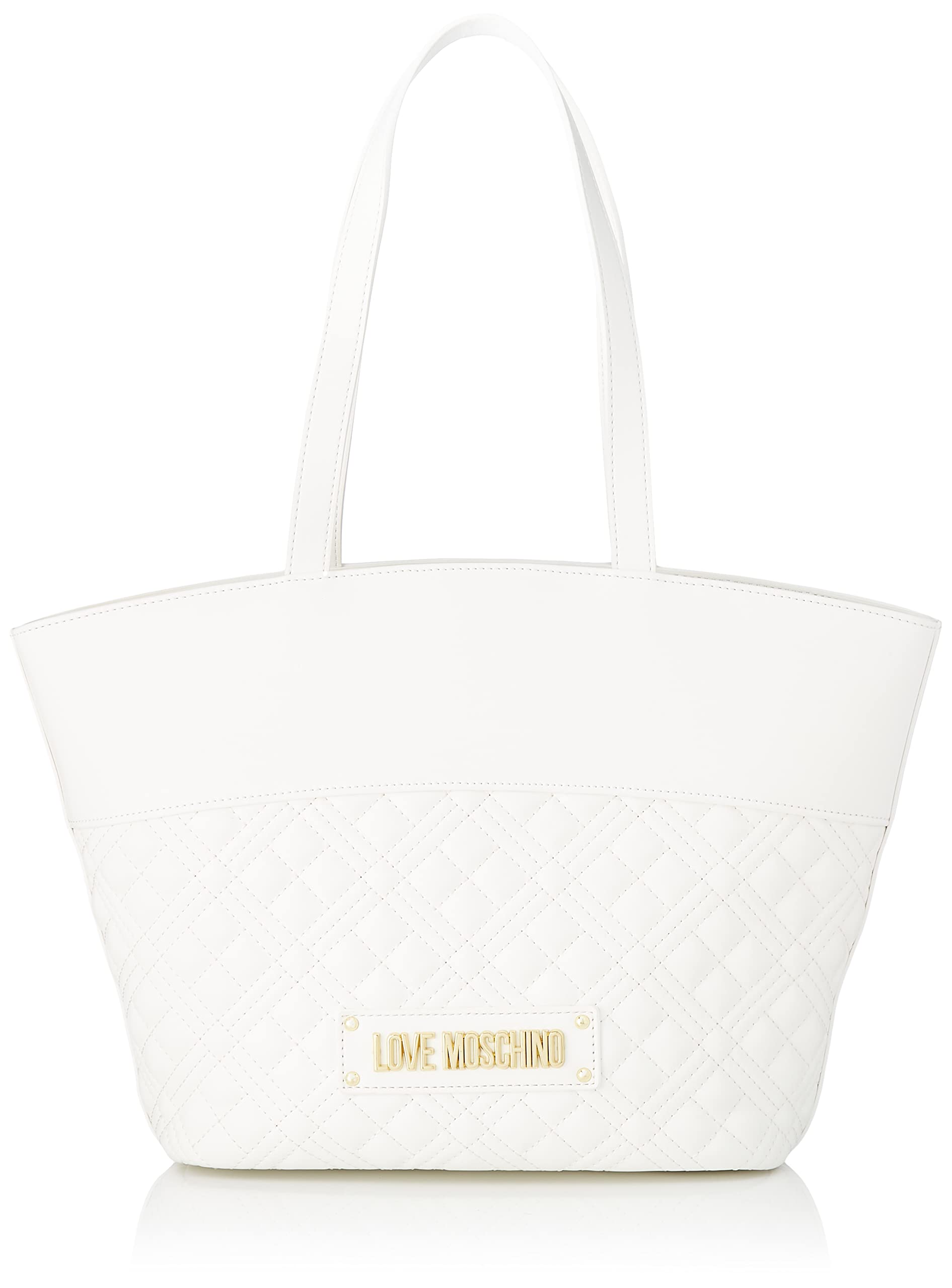 Love Moschino Damen Schultertasche, Weiß