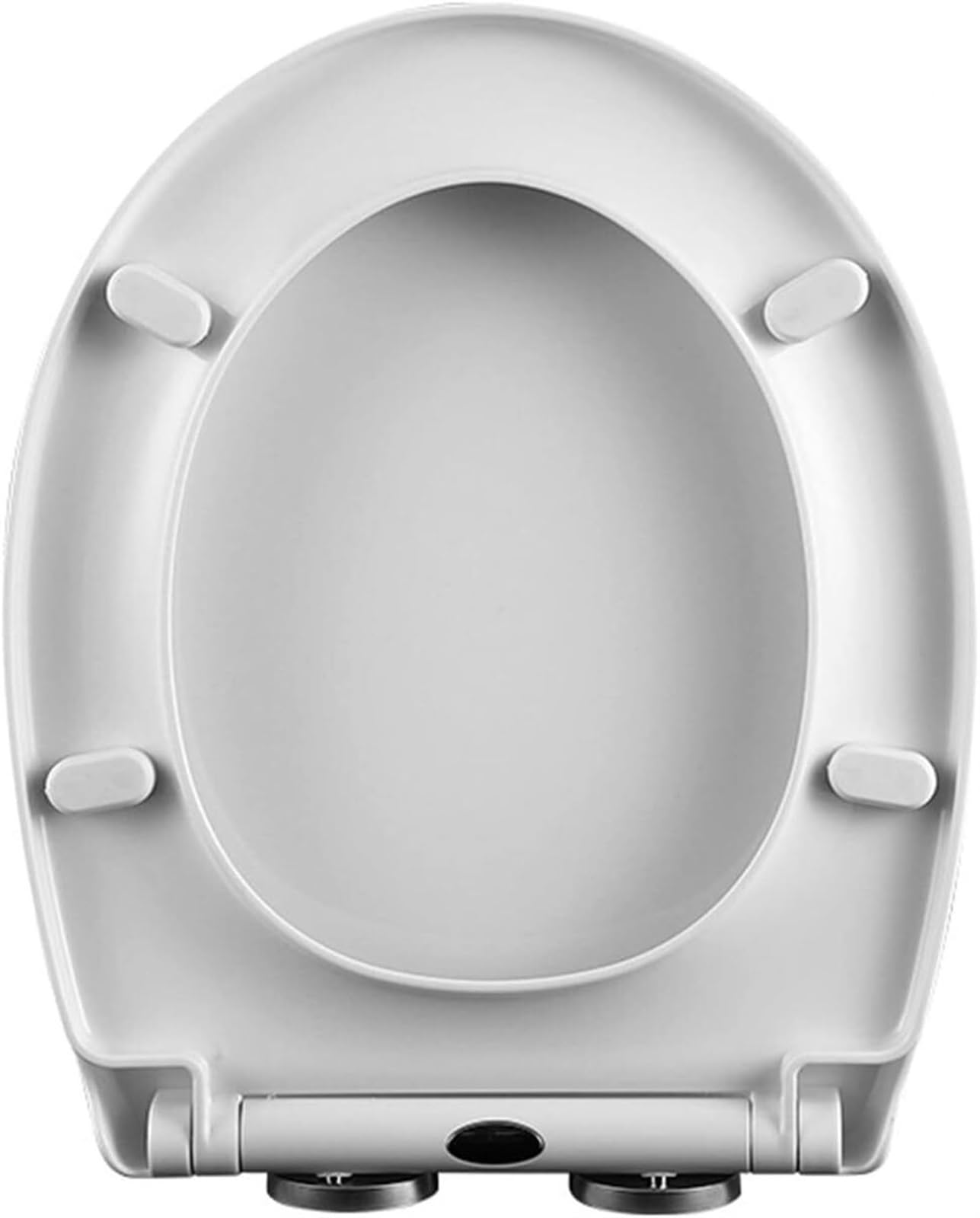 GETSTREE Toilettensitz, Toilettenzubehör, Toilet Seats Soft Close Whited Toilet Seat Slow Close and Quick-Release Toilet Seat Oval, Plastic, 37 X 44 cm