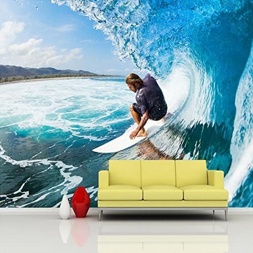 XLMING Surfen Und Rolling Sports Thema 3D Tapete Home Dekoration Wohnzimmer Sofa Schlafzimmer Tv Hintergrund Wand-300cm×210cm