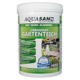 AQUASAN Bio Lebendiger Gartenteich Plus (Fördert die Wasserqualität, entfernt Fadenalgen, Schadstoffe, Schwimmteiche, Algenmittel), Inhalt:2 kg