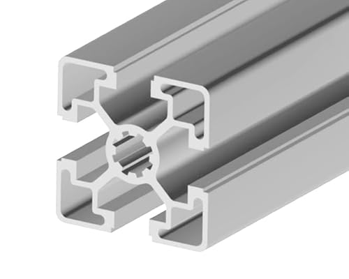 Gal Industrial Alu Profil 45x45 mm | 100 cm Konstruktionsprofil Aluminium Montageprofil Typ R | Nut 10 | Aluminium Profil kompatibel mit AlClipTec für Bosch Item Zuschnitt