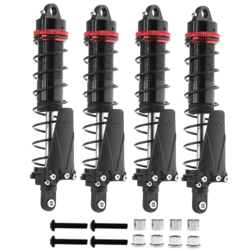 Carriere 4PCS Metall 120mm Stoßdämpfer Öldämpfer für 1/10 RC Crawler Auto Axial SCX10 AXI03007 RBX10 D90 TRX4 Ersatzteile, Schwarz