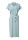 QS Damen 2143619 Kleid mit Bindegürtel, türkis 6103, XS