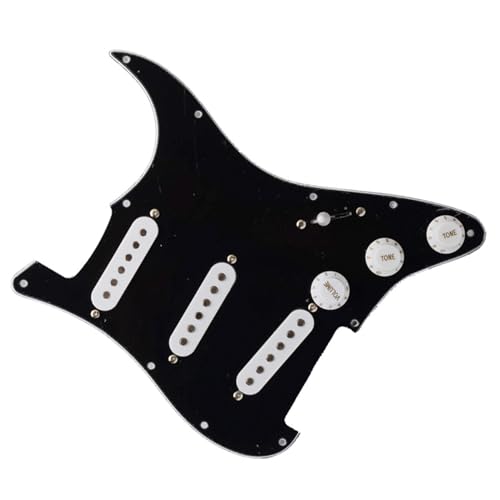 Standard-Pickguard-Tonabnehmer SSS E-Gitarren-Schlagbrett, vordere Abdeckung, Tonabnehmer, exquisite und praktische Gitarrenteile (Color : 4)