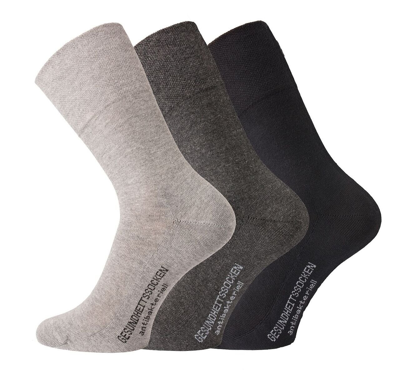 TippTexx24 6 Paar unisex Socken gegen unangenehme Gerüche mit ANTI-LOCH-Garantie, Geruchsvernichter (39-42, grau-Töne)