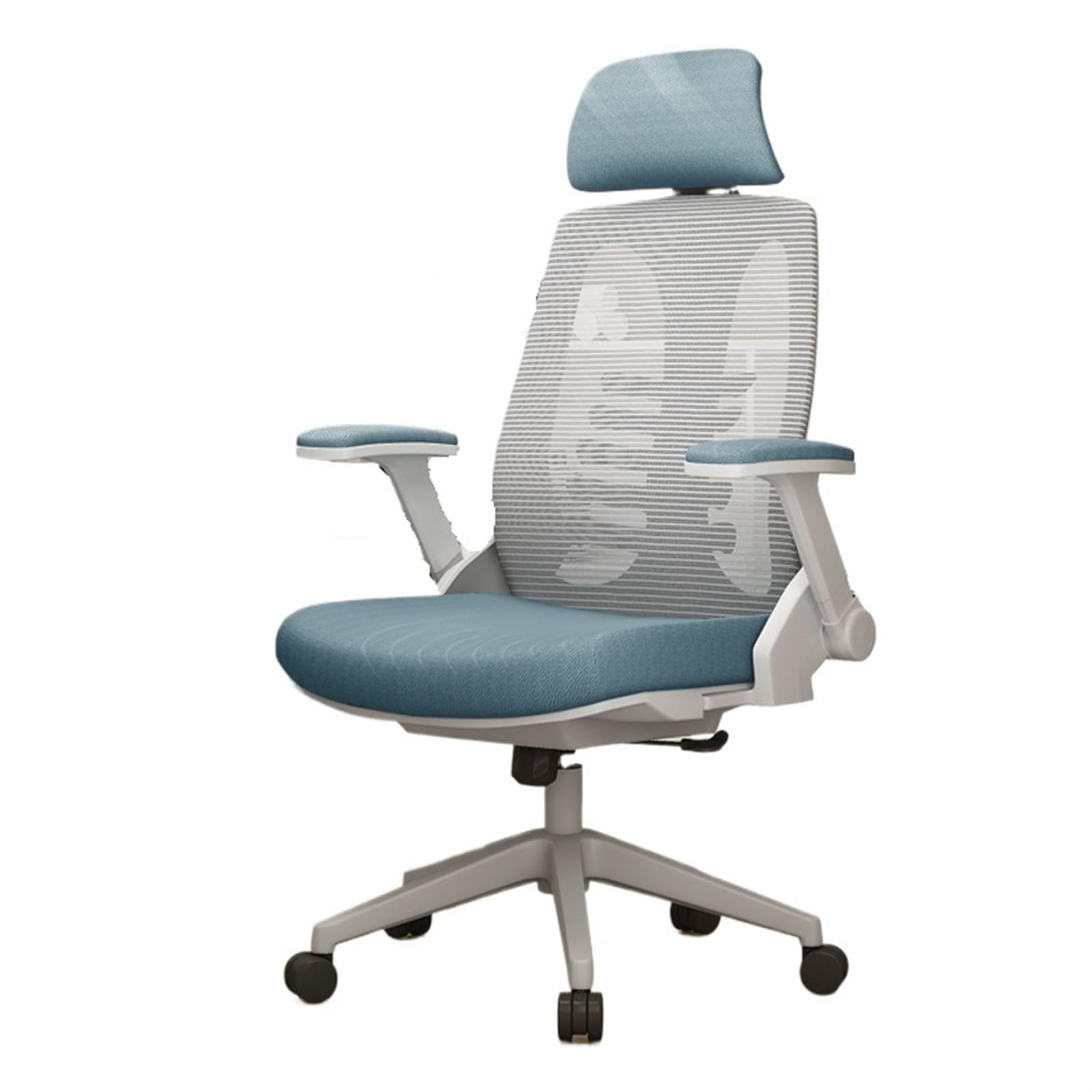 Zhaoj24-05 Bürostuhl Ergonomischer Ergonomischer Stuhl mit Lordosenstütze, Bürostuhl, bequemer, drehbarer Computerstuhl for das Arbeitszimmer zu Hause, Schreibtischstuhl Schreibtischstuhl(Blue)