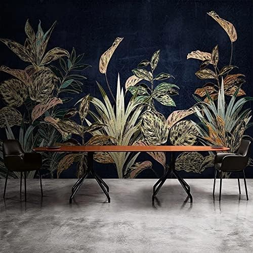 Botanische Blumen Und Laub Deluxe 3D Tapeten Wanddekoration Fototapete Sofas Wohnzimmer Wandbild Schlafzimmer-200cm×140cm