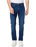 bugatti Herren Regular Fit Katoen Stretch Straight Jeans, Blau (Dunkel Blau 373), 35W / 34L EU