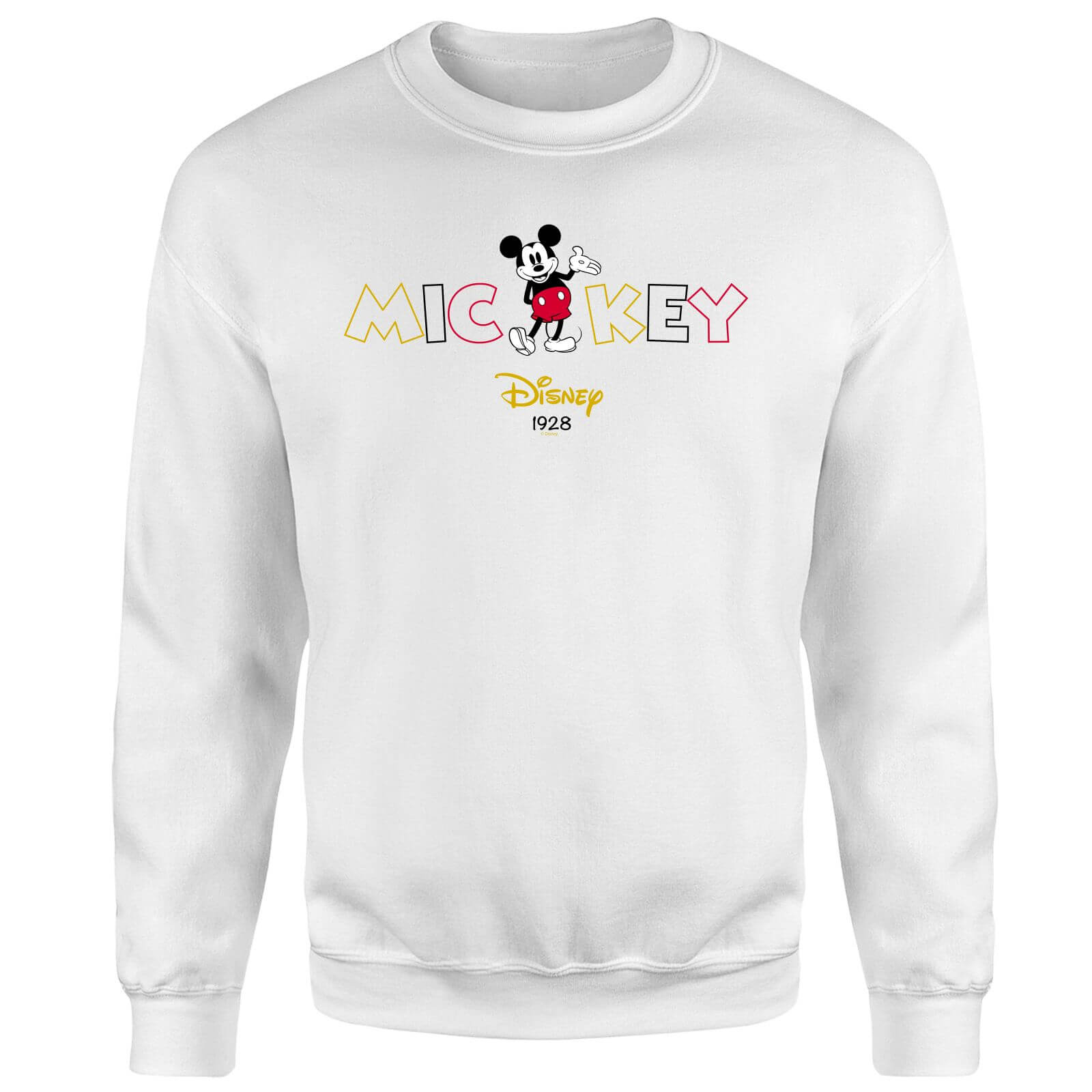 Disney Mickey Mouse Disney Wording Sweatshirt - Weiß - L 4