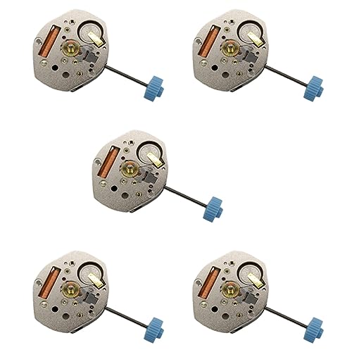 Toranysadecegumy 5 x Quarzuhr-Ersatzwerk Reparaturzubehör Ersatzteil mit Stiel für 762, siehe abbildung