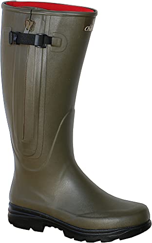 La Chasse Neoprene-Gummistiefel mit Reißverschluss für Damen und Herren absolut wasserdicht Jagdgummistiefel Winter Gummistiefel für Jäger Neoprenestiefel gefüttert (40 EU, Oliv (grün))