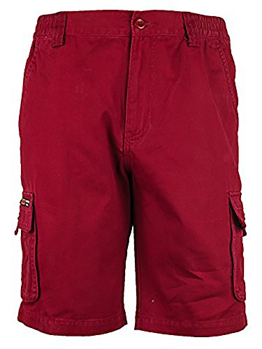 Herren Cargo Shorts Bermudas von SOUNON® - Bordeauxrot, Groesse: 4XL