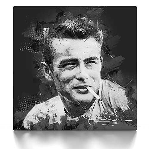 CanvasArts James Dean Street Art - Leinwand Bild auf Keilrahmen Wandbild modern abstrakt 12.1811 (70x70 cm)