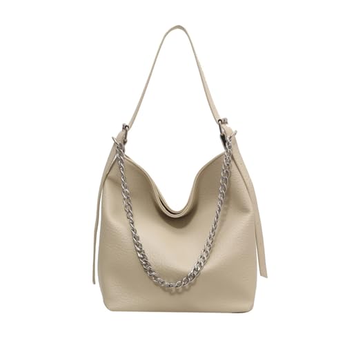 ohodhmnu Damen Tragetasche, stilvolle und vielseitige Damen-Umhängetasche, Crossbody-Taschen für tägliches Pendeln und Einkaufen, beige, Includes pendants