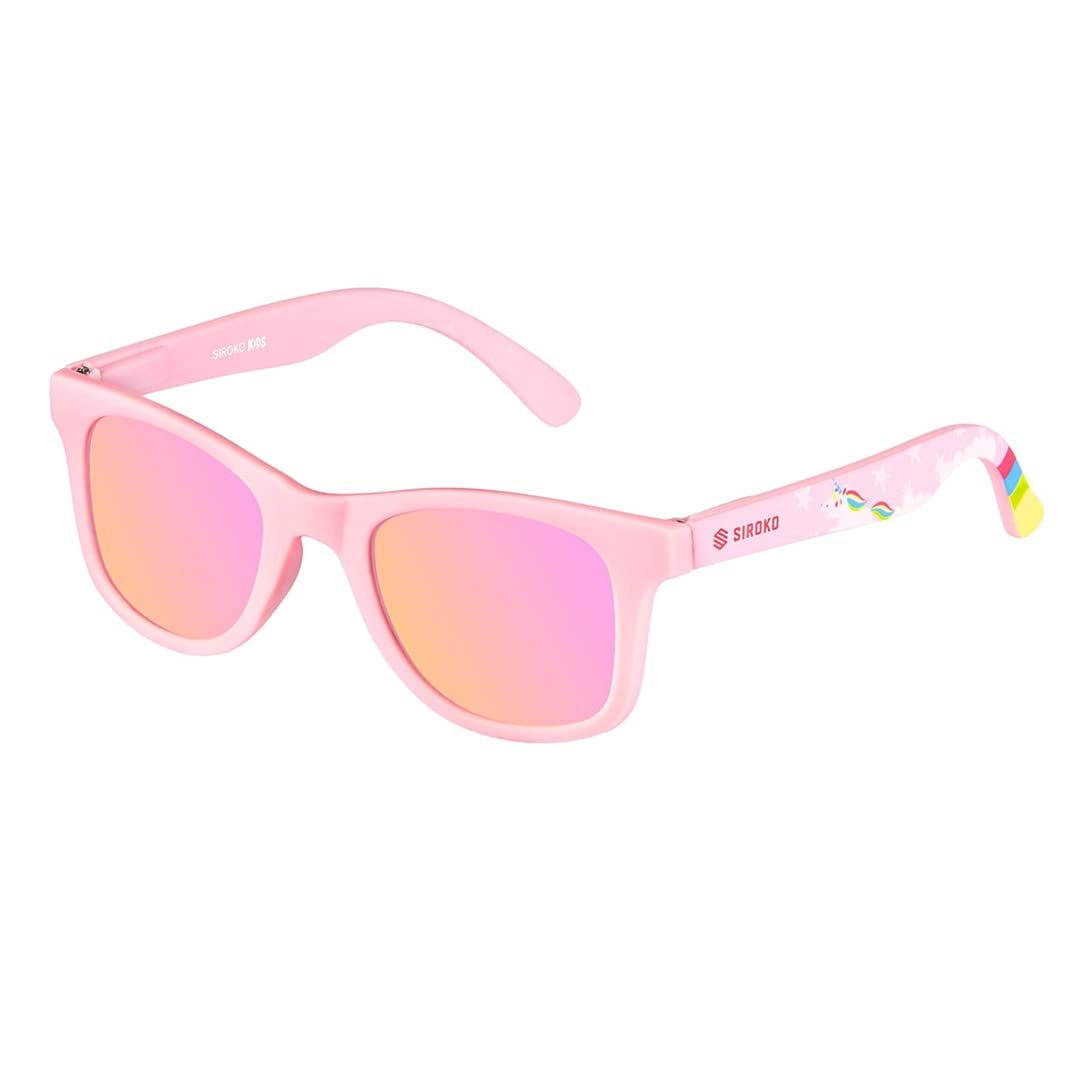 SIROKO Sonnenbrille Unicorn Kids Rosa Kaugummi Jungen und Mädchen