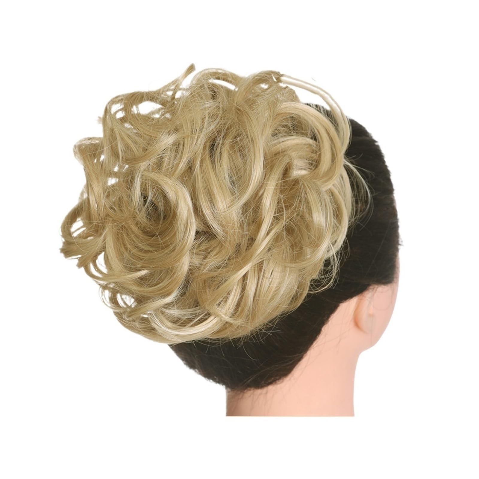 Haarteil Synthetischer unordentlicher Haarknoten, Chignon, Haargummis, gefälschtes Haarband, Zopf, elastischer Haarteilschwanz for Frauen, synthetischer Wickel, lockiger Pferdeschwanz Haarverlängerung