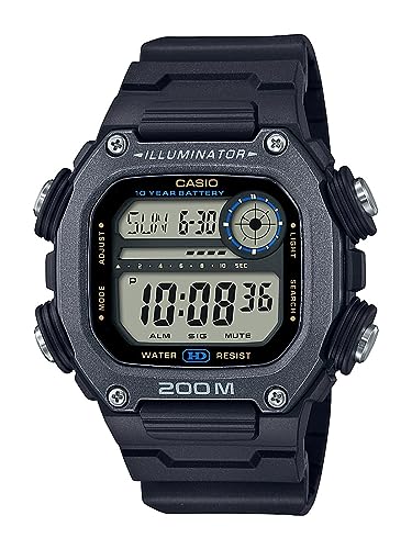 Casio Herren Digital Quarz Uhr mit Harz Armband DW-291HX-1AV