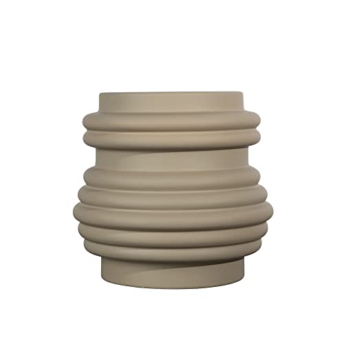 ByOn Mila Vase in der Farbe: Beige, aus Steingut mit gummierter Oberfläche hergestellt, Maße: ø26,5x25cm, 5260605003