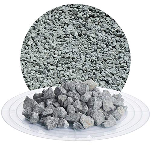 Schicker Mineral – 25 kg grauer Ziersplitt aus Diabas Gestein – Naturstein Splitt ideal zur Weg-, Hof- & Gartengestaltung – robust, witterungsbeständig & streusalzresistent (Körnung 8-16 mm)