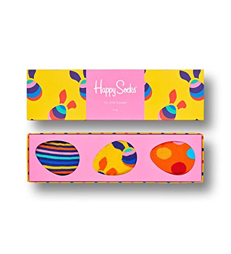 Happy Socks Gemischt farbenfrohe Geschenkbox an Baumwollsocken für Männer und Frauen,Easter,41-46