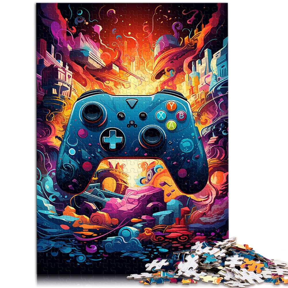 Puzzle, Psychedelischer Farbspielcontroller, Puzzles für Erwachsene, 1000-teiliges Holzpuzzle, interessantes Puzzle zur Stressreduzierung, 1000 Teile (50 x 75 cm)