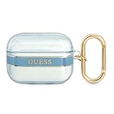 Guess GUAPHHTSB Hülle für AirPods Pro Cover blau/Blue Strap Collection