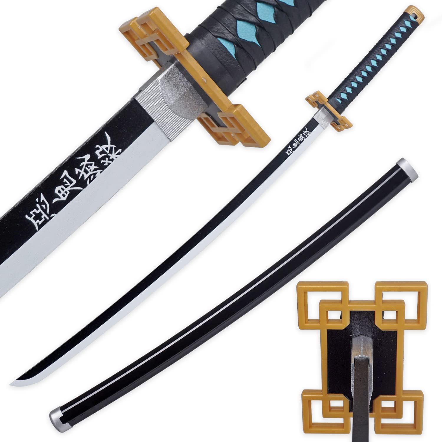 LQZJG Anime Bambus Schwert Cosplay Schwert,Tokitou Muichirou Schwert Katana 103cm/40 Zoll