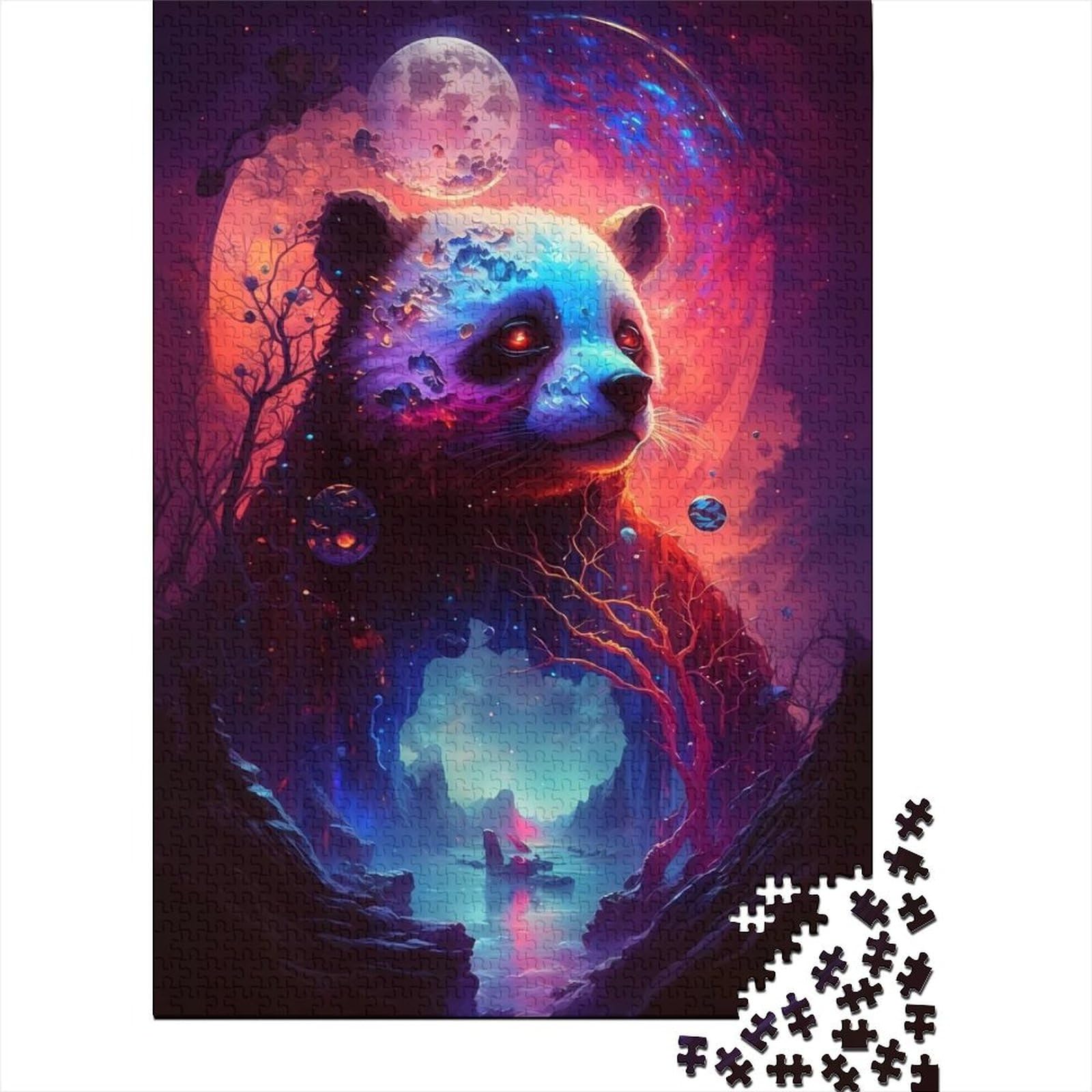 Panda Wonder Holzpuzzle für Erwachsene und Jugendliche, 500 Puzzles für Erwachsene, Puzzles für Erwachsene, Lernspiel, Herausforderungsspielzeug (Größe 52 x 37 cm)