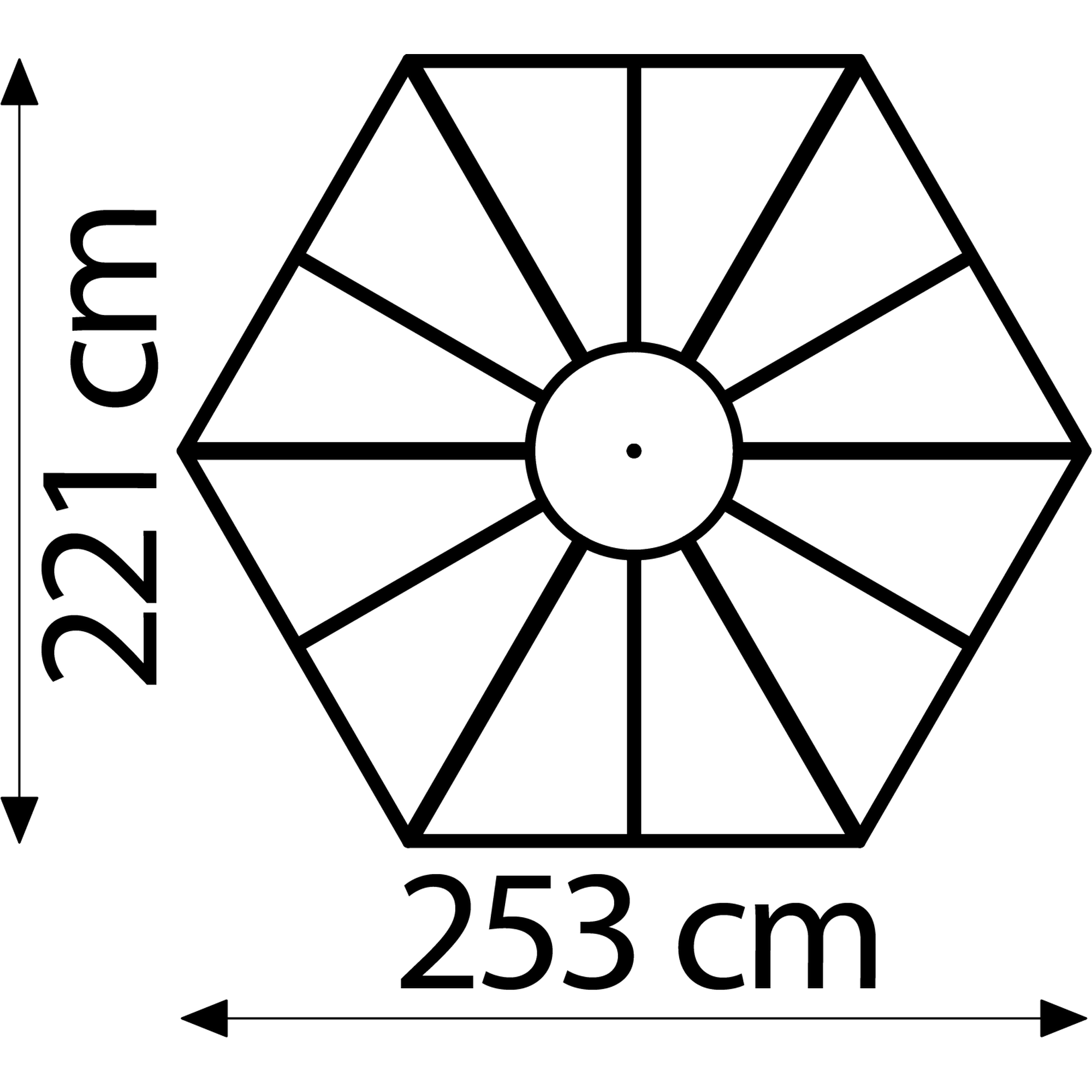 Vitavia Gewächshaus 'Hera 4500' 4,5 m² 221 x 253 cm 3 mm Sicherheitsglas/6 mm Hohlkammerplatten aluminiumfarben 3