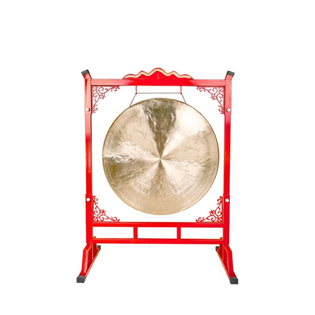 DOOKAA Chinesischer Gong Gong Mini-Gong 30 cm großer Meditations-Gong, Perkussions-Tischgong mit Schlägel, Schlaginstrument für Heimdekoration, Einweihungsgeschenk(Color:45cm,Size:)