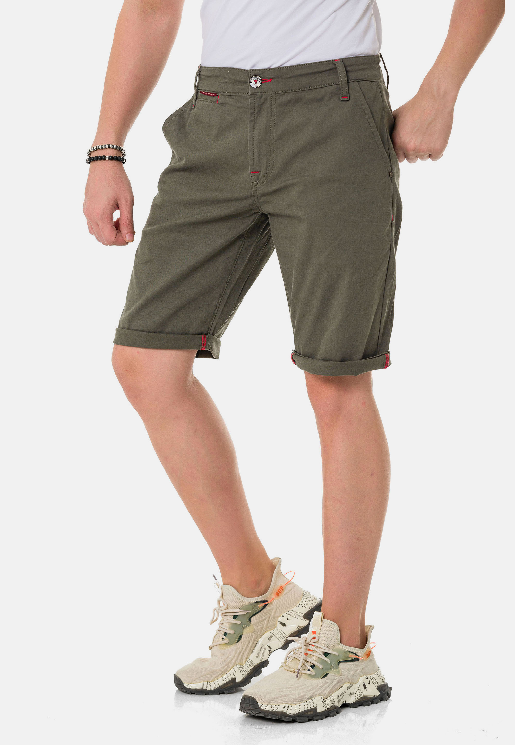 Cipo & Baxx Shorts, im einfarbigen Look 2