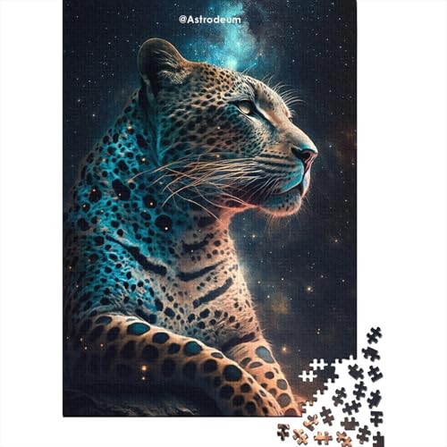 1000 Teile für Erwachsene, schwierige Puzzles, Tiere, Jaguar, Holzpuzzles für Erwachsene und Teenager, Weihnachtspuzzlegeschenke für Frauen (Größe 75x50cm)