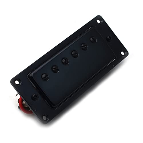 ZENGXUE Mini 6 Loch Electric Guitar Humbucker Pickup Hals & Bridge Pickup Pickup Für Lp. Gitarre Blackgold/Chrome Humbucker Tonabnehmer Set (Color : Black Neck)