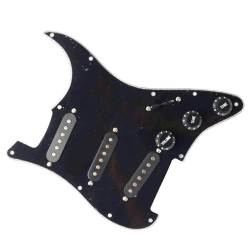 Standard-Pickguard-Tonabnehmer Professioneller 11-Loch-3-lagiger SSS-Single-Coil-Schlagbrett-Tonabnehmer für E-Gitarre mit vorverkabelter Schlagplatte (Color : 3)