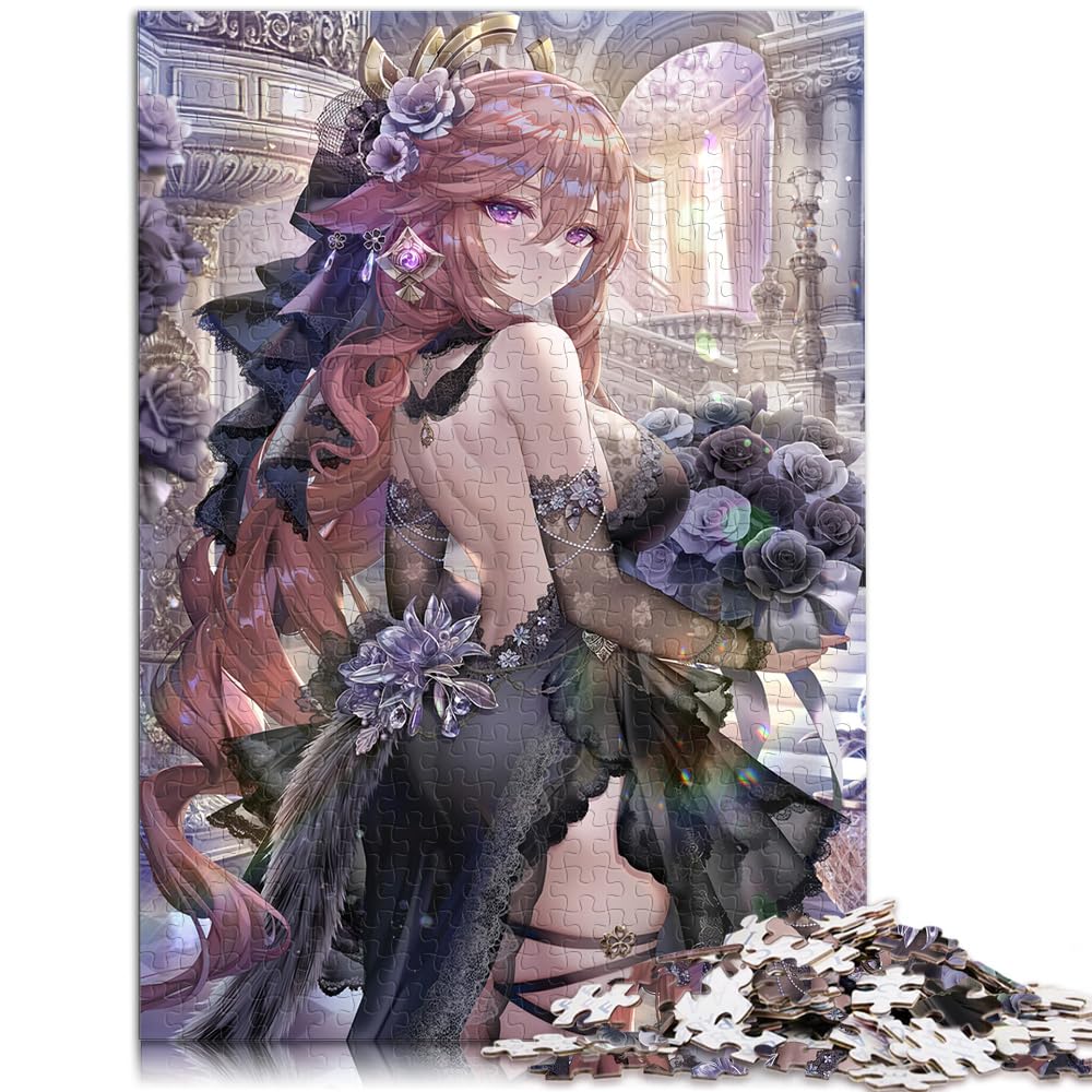 Puzzle zum Verschenken, Genshin Impact Yae Miko, 1000-teiliges Holzpuzzle, jedes Teil ist einzigartig – anspruchsvolles, unterhaltsames Familienspiel, 1000 Teile (50 x 75 cm)