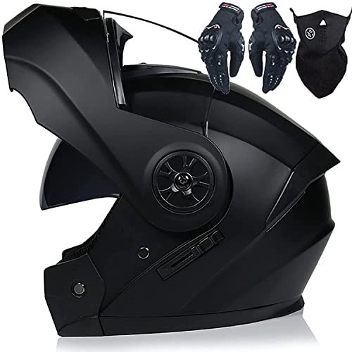 Klapphelm Motorradhelm Integralhelm Damen Herren,DOT/ECE-Zertifiziert Mit Doppelvisier Belüftungssystem Modular-Helm Mopedhelm Rollerhelm (Color : D, Größe : M=57-58cm)