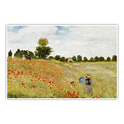 CanvasArts Mohnblumenfeld - Claude Monet - Poster - Mohnblumen (100 x 70 cm, Poster)