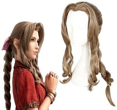 LINLINCD-Anime Coser Wig GamesCosplay Perücke FF7 Final Fantasy VII VII Gainsborough Brown Brown Hair Frisuren Anime Comic - Herz Weihnachten Karneval Halloween Alltag