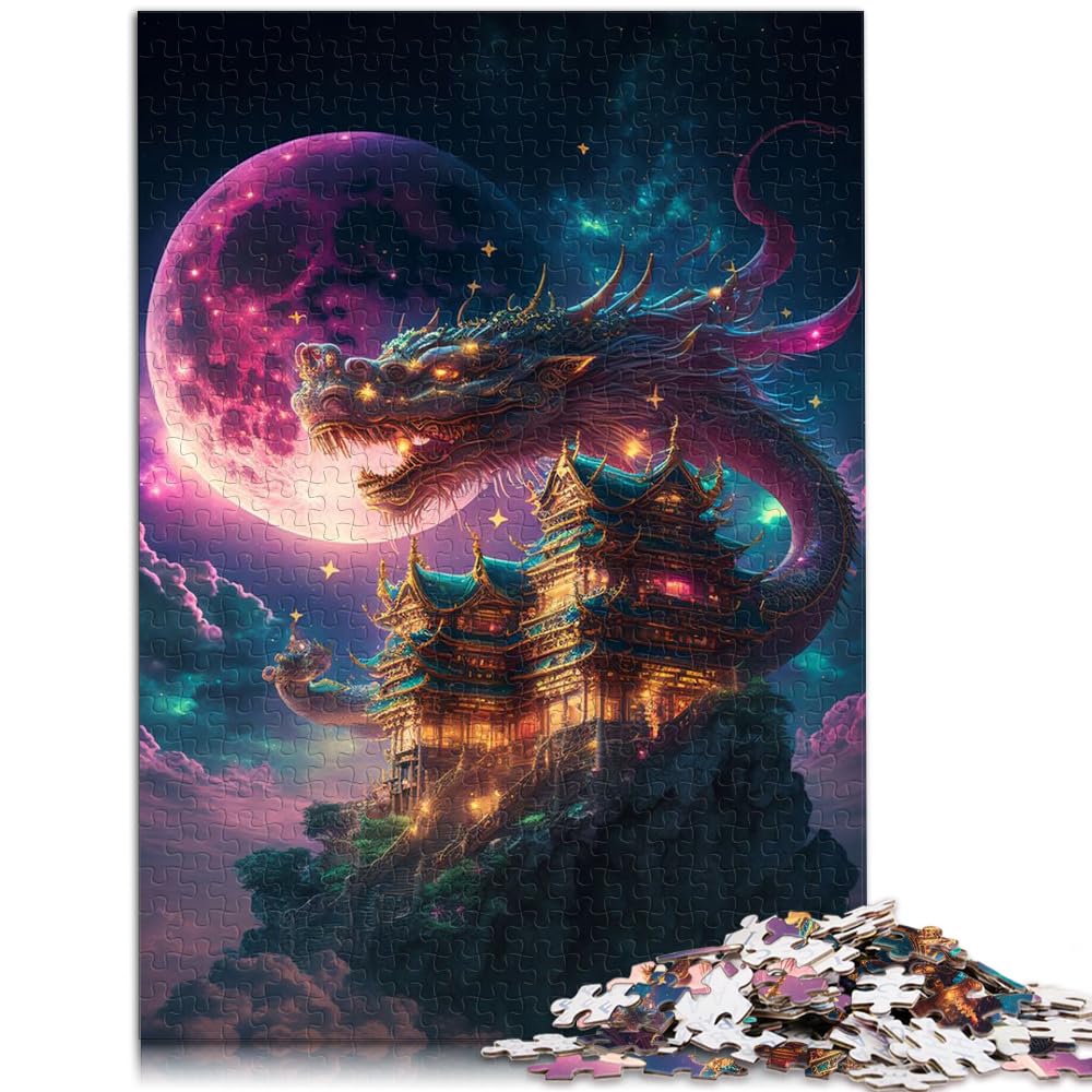 Puzzle für Drachen, Japanisches Puzzle für Erwachsene, 1000-teiliges Holzpuzzle, anspruchsvoll, Aber unterhaltsam und humorvoll, 1000 Teile (50 x 75 cm)