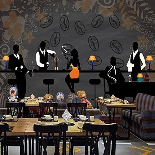 XLMING Klassisches Cafe Themenrestaurant 3D Tapete Home Dekoration Wohnzimmer Sofa Schlafzimmer Tv Hintergrund Wand-430cm×300cm