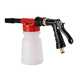 ALLOMN Snow-Foam-Lance-Auto-Reinigungspistole, 2 in 1 900ML Auto Reinigungs Wasch Waschspray Schnee Schaum Lanze Wasserpistole Reinigungspistole mit 6 Verdünnungsverhältnis