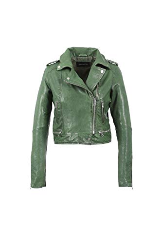 Oakwood Damen Kyoto Lederjacke, Vert, M