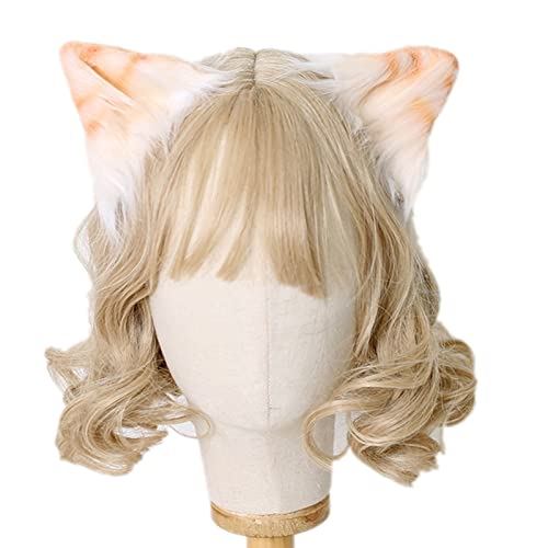 Dienstmädchen-Accessoires, Spinnband mit Haaren, Cartoon Katze Ohr Haarreifen Keine Slip Haarreifen Haarspangen for Kinder Haar Zubehör Cosplay Kopfschmuck Foto Requisiten (Color : C)