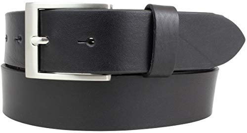 BELTINGER Gürtel aus Vollrindleder 3,5 cm | Jeans-Gürtel für Damen Herren 35mm | Chino-Gürtel Anzuggürtel | Schwarz 95cm